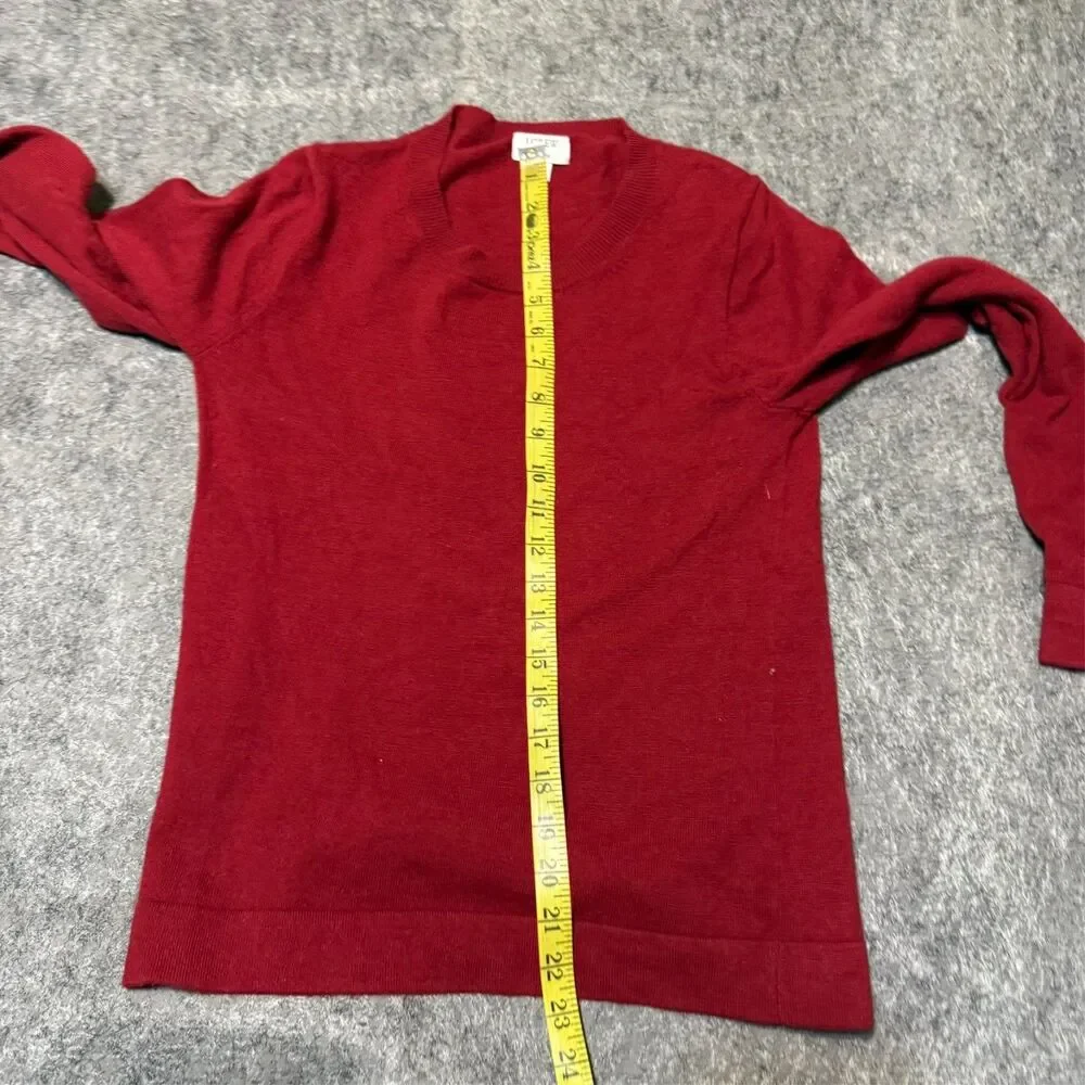 Jcrew Mens Teddie Sweater Size S Red Wool Long Sleeve Crew Neck Pullover